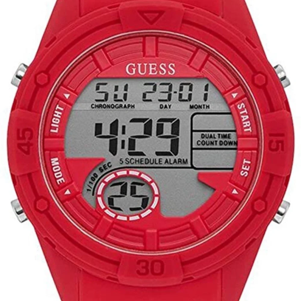 Guess Bounce Red Silicone Quartz Fashion Watch